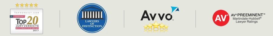 Top20 Court Awards, Lawyers of Distinction, Avvo, AV Preeminent